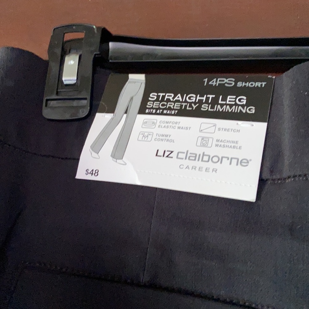 NWT Liz Claiborne Straight leg pants 14S - Picture 3 of 3